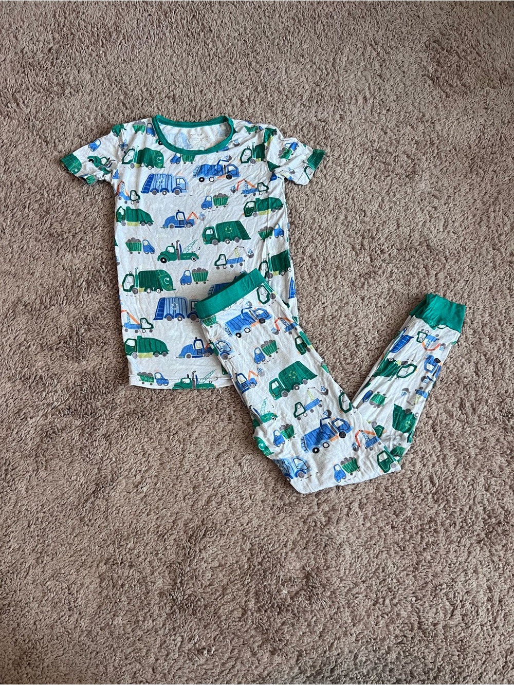 Kids White Clean Up Crew Pajama Set